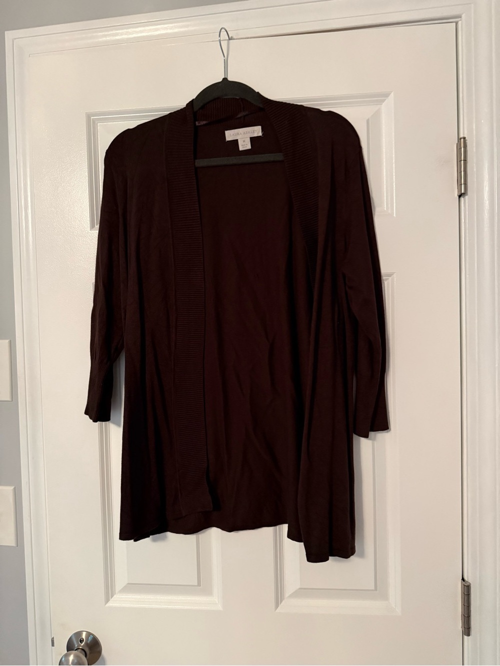 Laura Ashley | Brown Long Sleeve Open Cardigan Sweater | Size M